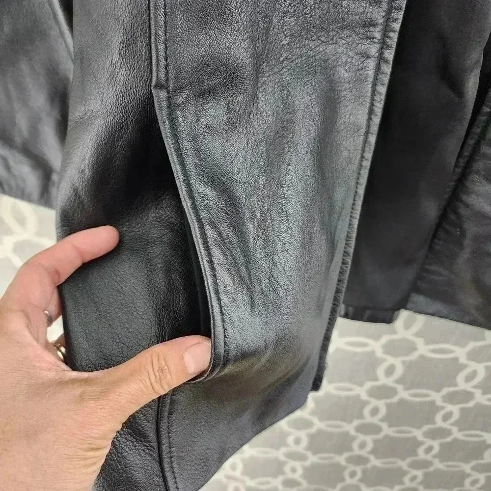 Vintage Pelle Studio Wilsons Leather Full Zip Black Leather Jacket Women's M